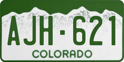 CO license plate AJH621