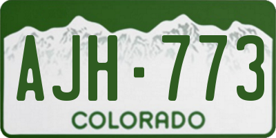 CO license plate AJH773