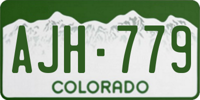 CO license plate AJH779