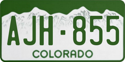 CO license plate AJH855