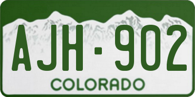 CO license plate AJH902