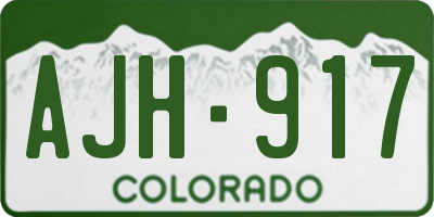 CO license plate AJH917