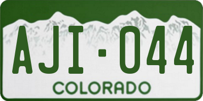 CO license plate AJI044