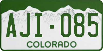 CO license plate AJI085
