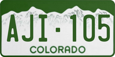 CO license plate AJI105