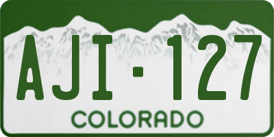 CO license plate AJI127