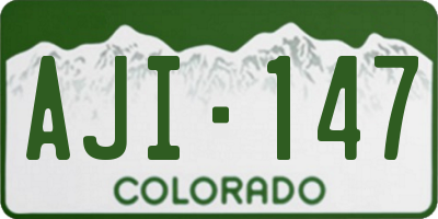 CO license plate AJI147