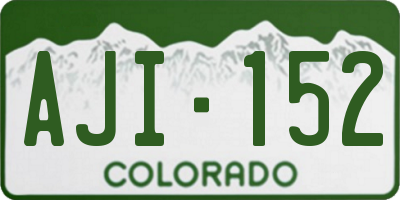 CO license plate AJI152