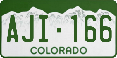 CO license plate AJI166