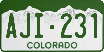 CO license plate AJI231