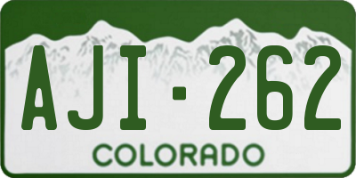 CO license plate AJI262