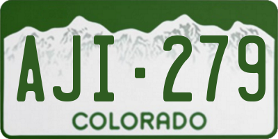 CO license plate AJI279