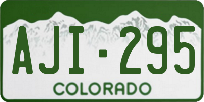 CO license plate AJI295