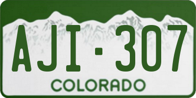 CO license plate AJI307