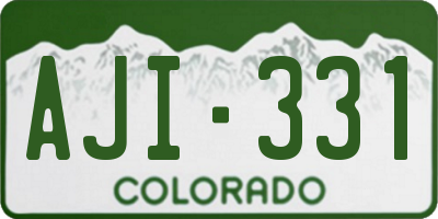 CO license plate AJI331