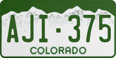CO license plate AJI375