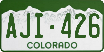 CO license plate AJI426