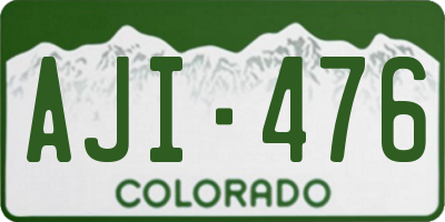CO license plate AJI476
