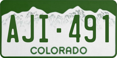 CO license plate AJI491