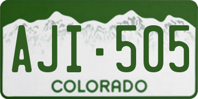 CO license plate AJI505