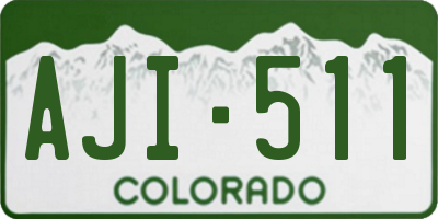 CO license plate AJI511