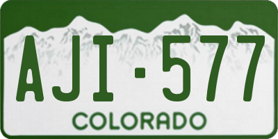CO license plate AJI577