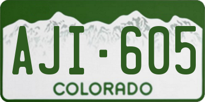 CO license plate AJI605