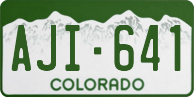 CO license plate AJI641