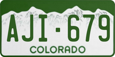 CO license plate AJI679