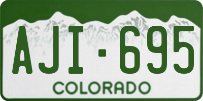 CO license plate AJI695