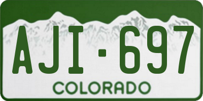 CO license plate AJI697