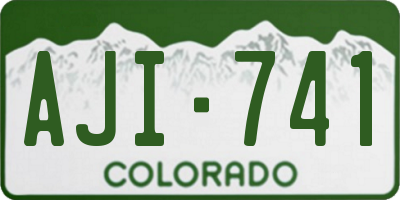 CO license plate AJI741