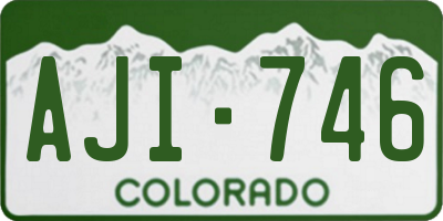 CO license plate AJI746