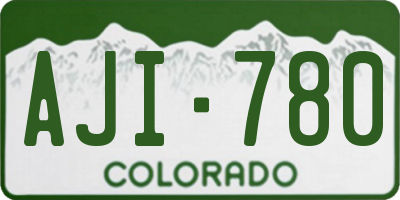 CO license plate AJI780