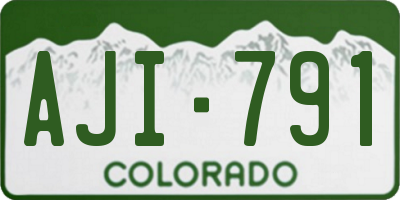 CO license plate AJI791