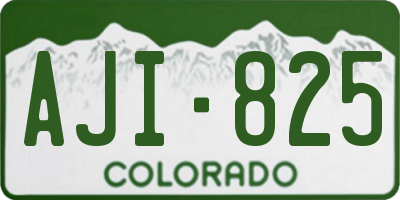 CO license plate AJI825
