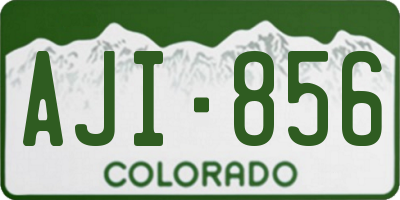 CO license plate AJI856