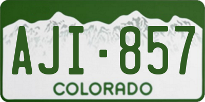CO license plate AJI857