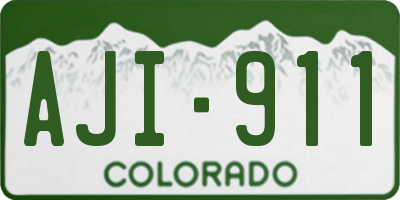 CO license plate AJI911