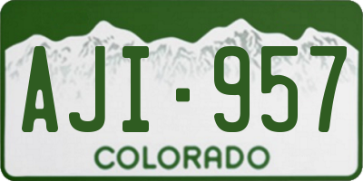 CO license plate AJI957