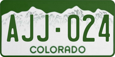 CO license plate AJJ024