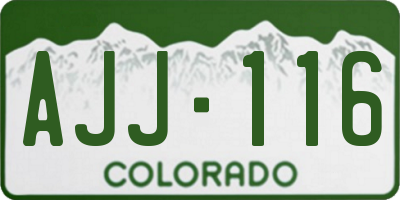 CO license plate AJJ116