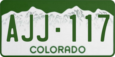 CO license plate AJJ117