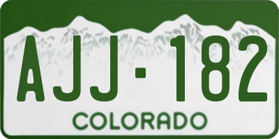 CO license plate AJJ182