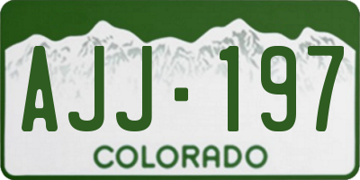 CO license plate AJJ197