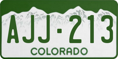CO license plate AJJ213