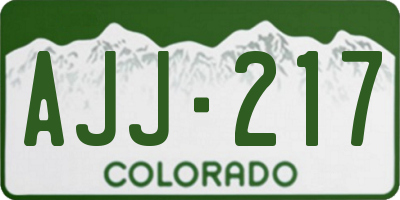 CO license plate AJJ217