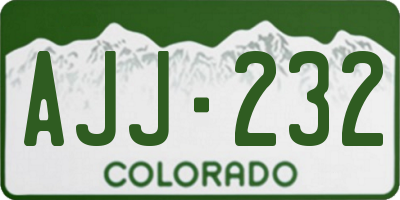 CO license plate AJJ232