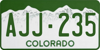 CO license plate AJJ235