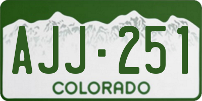 CO license plate AJJ251